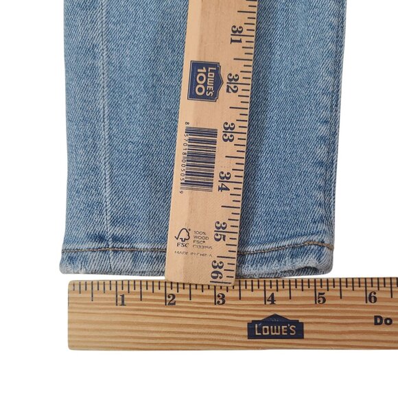 American Eagle Mom Jeans Womens 0 26x27 Light Wash High Rise Distressed - Picture 14 of 14